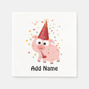Konfettipartygris Pappersservett