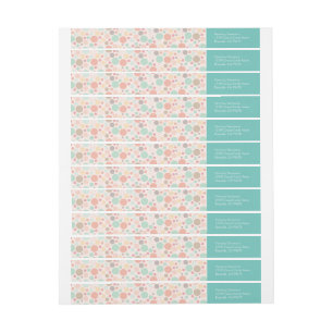 Konfettipolka Prickar Omslagsadressetiketter Etikettband