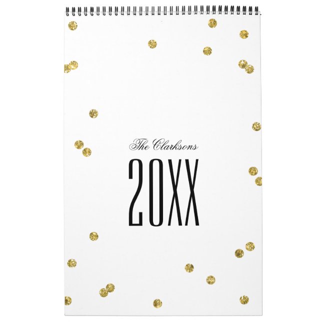 Konfettkalender guld Glitter Kalender (Omslag)
