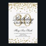 Konfettsyror i 30års födelsedag Guld, Glitter Inbjudningar<br><div class="desc">Elegant 30års födelsedag Guld Faux Glitter confetti vit inbjudan. Underbar för 30års födelsedag party och mer!</div>