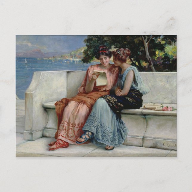 Konfidenser (olja på duk) vykort (Framsida)