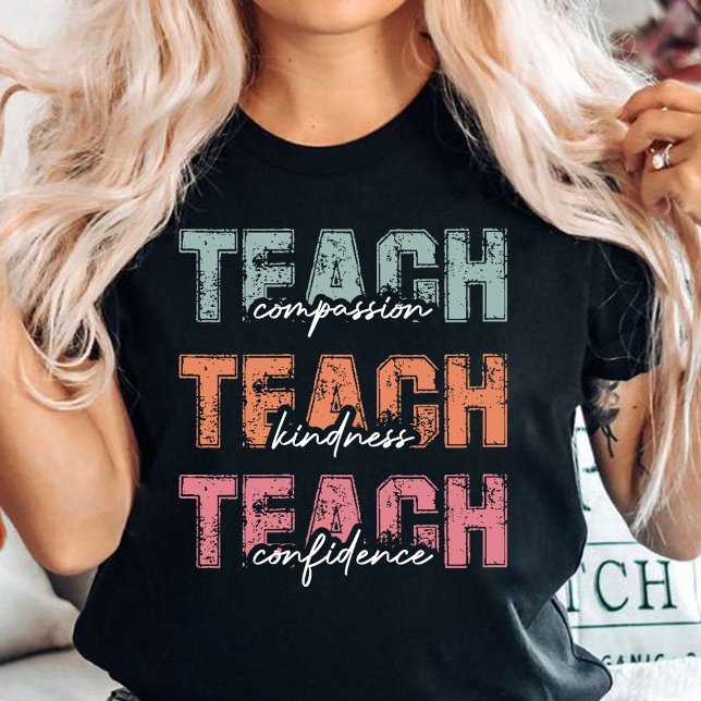 Konfidentialitet för Teach Compassion Kindness T Shirt (TEACHER compassion kindness confidence shirt)