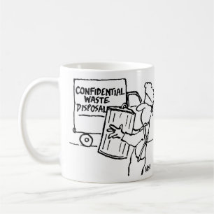 Konfidentiell avfallshantering kaffemugg