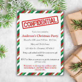 Konfidentiell | Roligt jul Party Inbjudningar