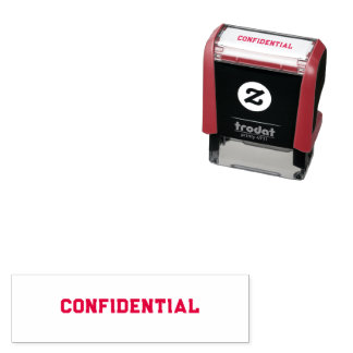 Konfidentiell Självfärgande Stämpel