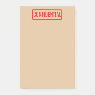 Konfidentiella anteckningar efter det att dokument post-it block