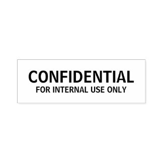 KONFIDENTIELLA etiketter Självfärgande Stämpel