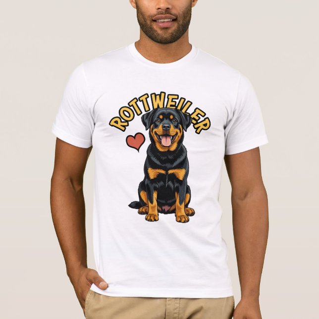 Konfidentiellt skydd: Rottweiler T-Shirt (Framsida)