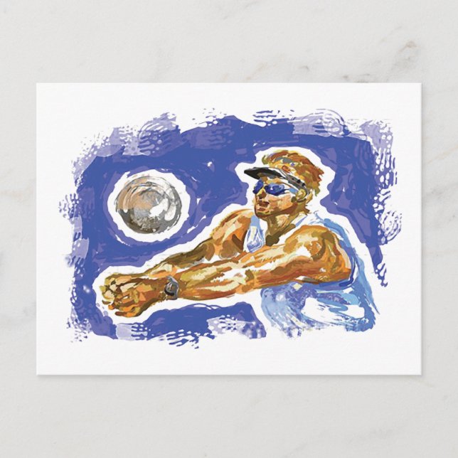 Konfigurera Volleyball Vykort (Framsida)