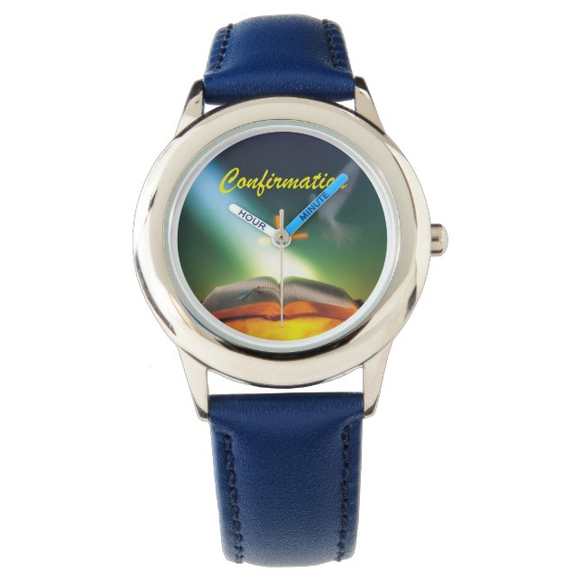 Konfirmationsduva, Bibel, Kors Armbandsur (Framsida)