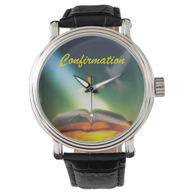 Konfirmationsduva, Bibel, Kors Armbandsur (Framsida)