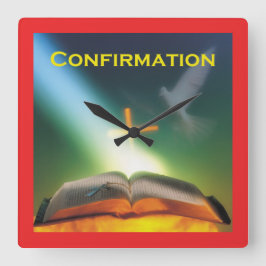 Konfirmationsduva, Bibel, Kors Fyrkantig Klocka