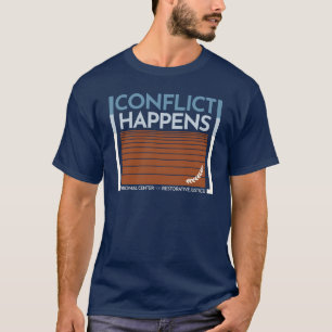 Konflikt händer blått t shirt