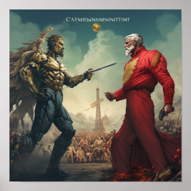 Konflikt mellan ideologier: Kapitalism och kommuni Poster (Framsidan)