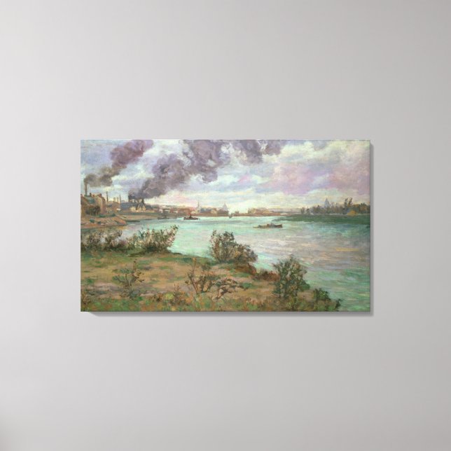 Konfluensen mellan Seine och Marne i Elfenbenskust Canvastryck (Framsida)