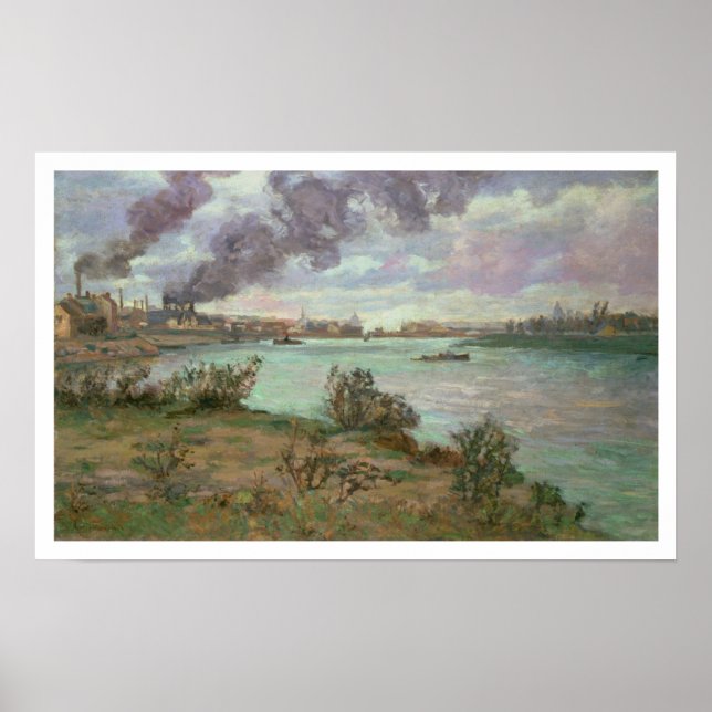 Konfluensen mellan Seine och Marne i Elfenbenskust Poster (Framsidan)