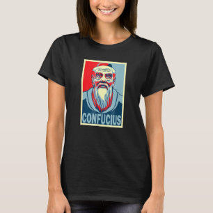 Konfucius Chinese Teacher Poster Stil Pop Art T Shirt