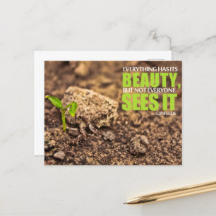 Konfucius inspirationsoffert "Beauty" Vykort