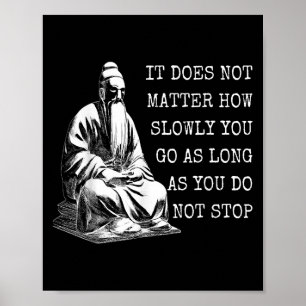 Konfucius Motivations citat om livet Poster