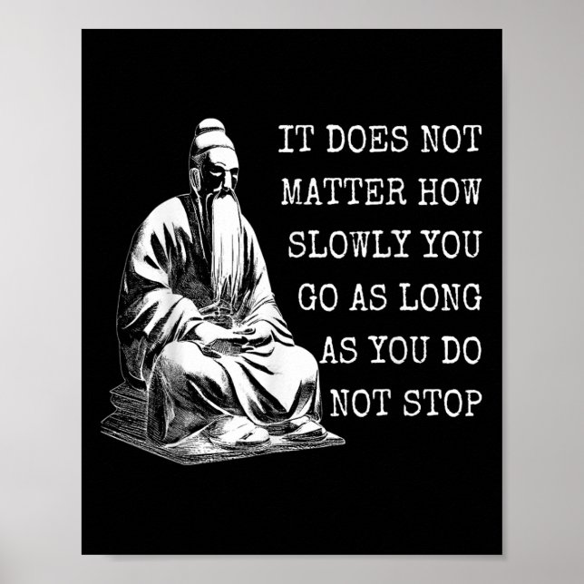 Konfucius Motivations citat om livet Poster (Framsidan)