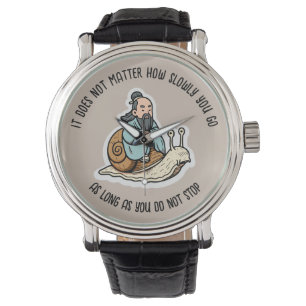 Konfucius och snigel armbandsur