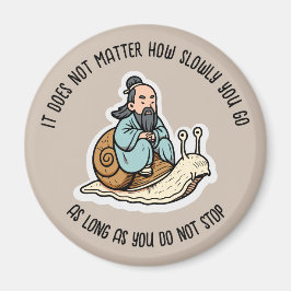 Konfucius och snigel magnet