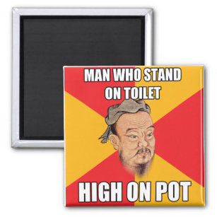 Konfucius säger hög på prick magnet