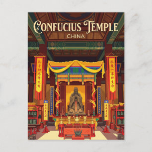 Konfucius tempel Dacheng hall Kina Vykort