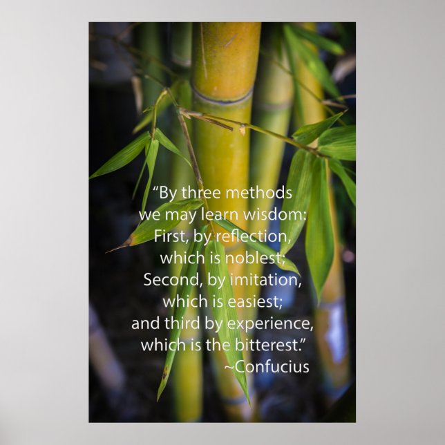 Konfuktig citat och bamboo poster (Framsidan)