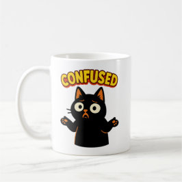 Konfunderat svart katt kaffemugg