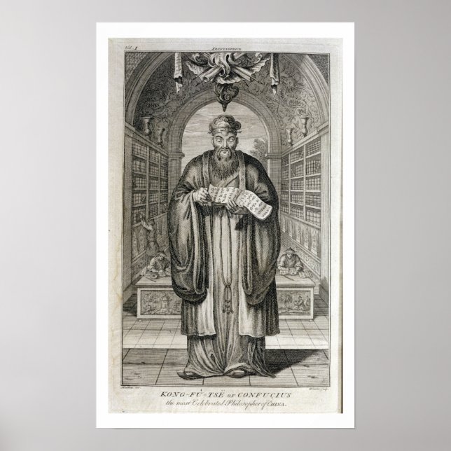 Kong-Fu-Tse, eller Confucius, den mest berömda Phi Poster (Framsidan)