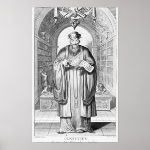 Kong-Fu-Tse eller Confucius Poster