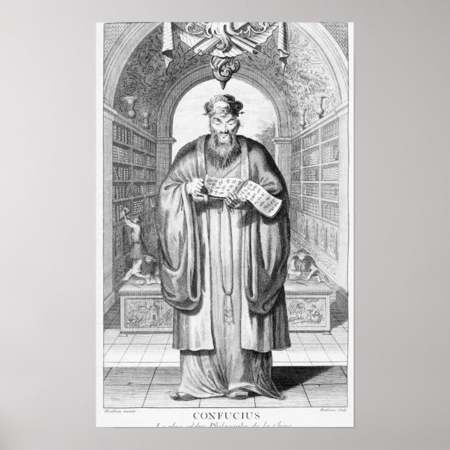 Kong-Fu-Tse eller Confucius Poster (Framsidan)