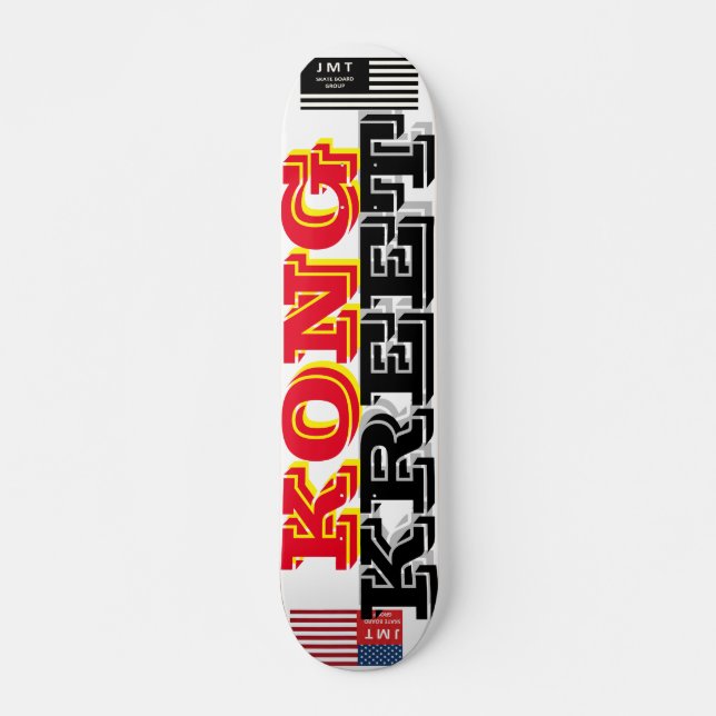 KONG KREET  OFFICIAL 7 3/4" Skateboarddäck Mini Skateboard Bräda 18,5 Cm (Framsida)