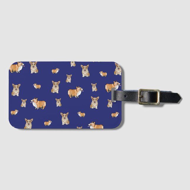 Kongeblå Corgi Bagagebricka (Framsida horisontal)
