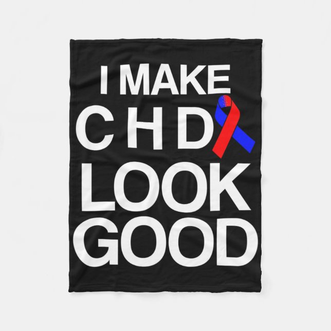 Kongenital hjärtsjukdom defekt Survivor Chd Warri Fleecefilt (Framsidan)