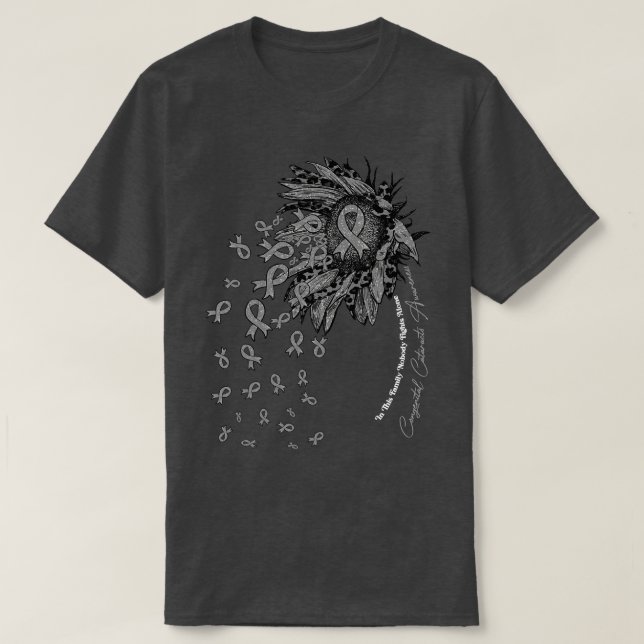 Kongenital katarakt Medvetenhet Solros ingen om T Shirt (Design framsida)