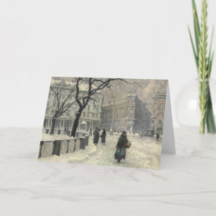Kongens Nytorv Köpenhamn i Winter Paul Fischer Kort