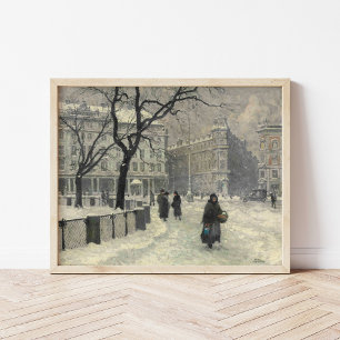 Kongens Nytorv Köpenhamn i Winter   Paul Fischer Poster
