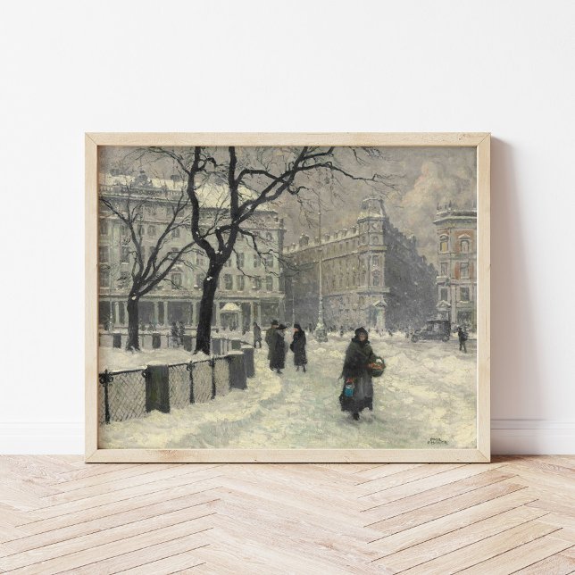 Kongens Nytorv Köpenhamn i Winter | Paul Fischer Poster (Skapare uppladdad)