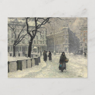 Kongens Nytorv Köpenhamn på vintern Paul Fischer Vykort