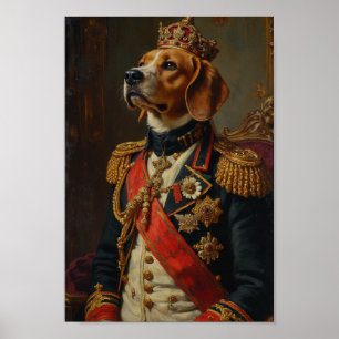Konglig Beagle-porträtt Poster