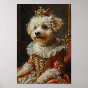 Konglig Bichon Frise Porträtt Poster
