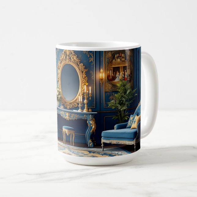 Konglig blå barock. kaffemugg (Framsida höger)