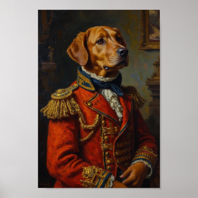 Konglig Chesapeake Bay Retriever-porträtt Poster (Framsidan)