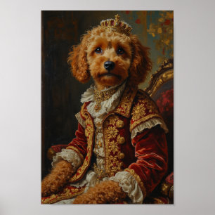 Konglig Cockapoo-porträtt Poster