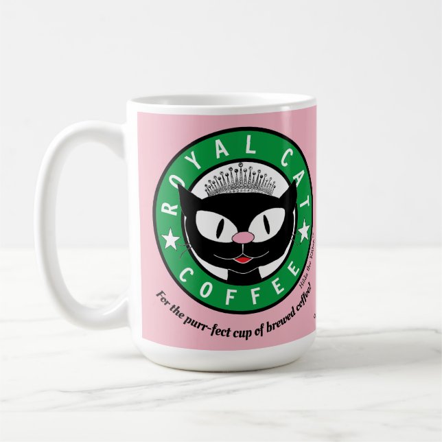 KONGLIG KATTKAFÉ Prinsessa Tecknad Katt Kaffemugg (Vänster)