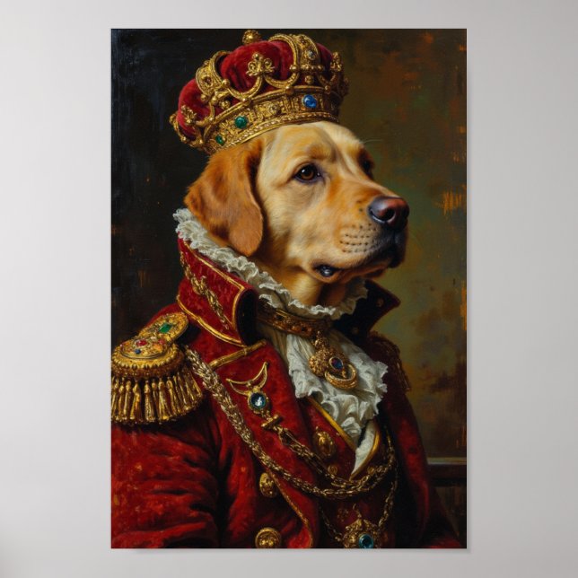 Konglig Labradors Retriever Porträtt Poster (Framsidan)