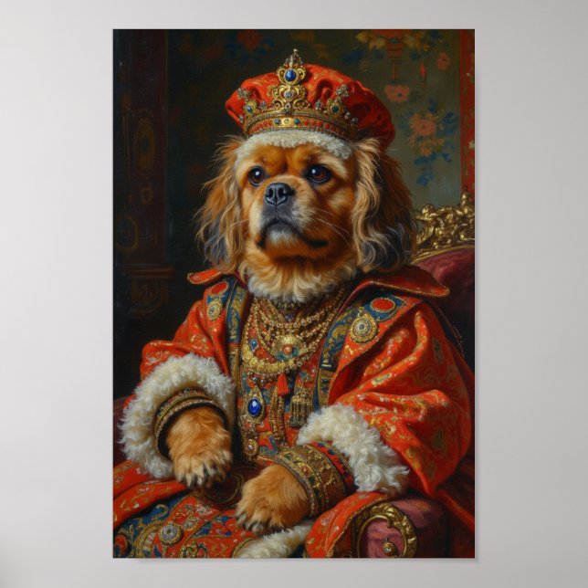 Konglig Lhasa Apso-porträtt Poster (Framsidan)