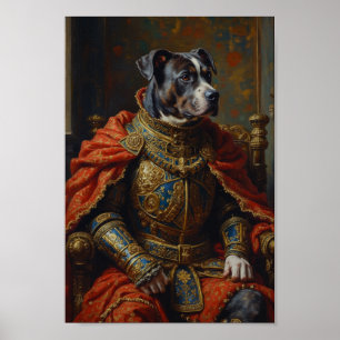 Konglig Pitbull-porträtt Poster